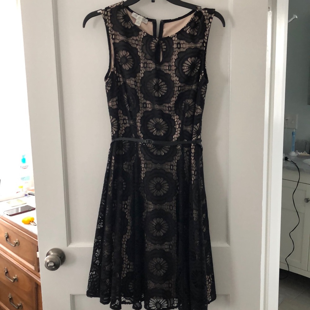 Lacy dress with tan underneath